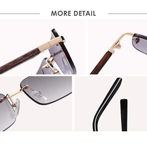 CGZWFERA-Vintage Rectangle Rimless Sunglasses Men Women Leg Small Sun Glasses Shades4