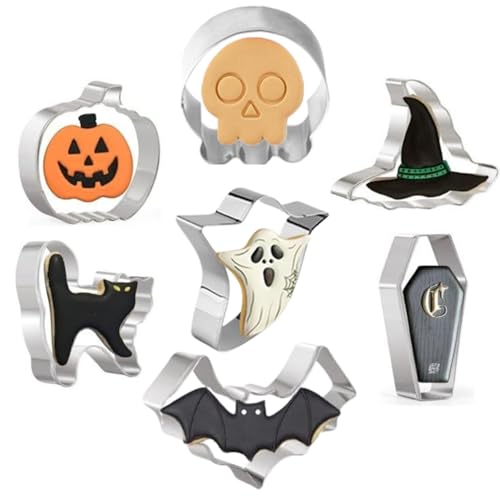 Halloween Cookie Cutter Set - 7 Pieces Stainless Steel Biscuit Cutters