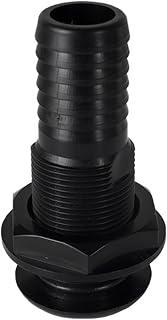 PPcdfre Conector de montaje para barco marino a través del casco para manguera de drenaje de barco de 5/8, 3/4, 1 pulgada, accesorios de fontanería, color negro