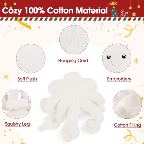 Image of DENTRUN Octopus Plush Toy, Cute Stuffed Animal in 5 Colors 4 Sizes for Gift | 7 /16 /24 /32 inch sizes, 5 vibrant colors, soft plush sea animal, giant gift for all ages, birthday /Xmas /Halloween