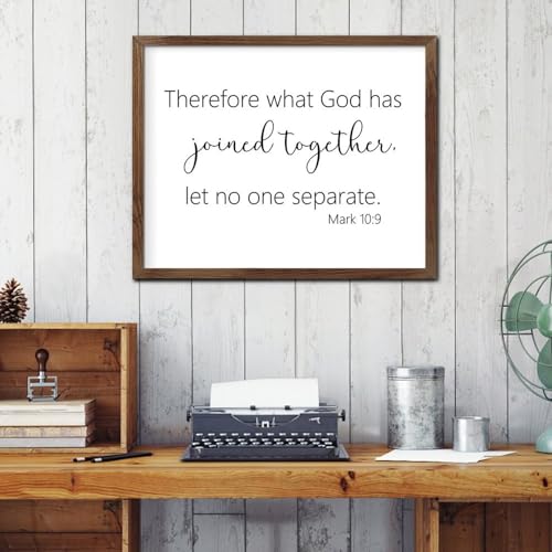 Tableau inspirant verset de la Bible grand format avec cadre en bois massif