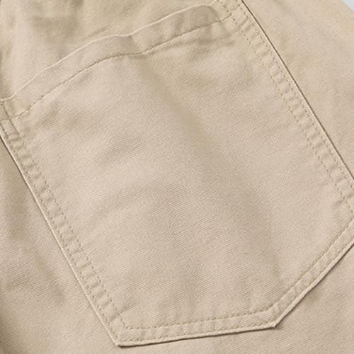 Cotton Pants for Men Straight Leg Stretch Jeans Sweatpants Trendy Teen Boys Drawstring Casual Denim Pants Relaxed Fit4