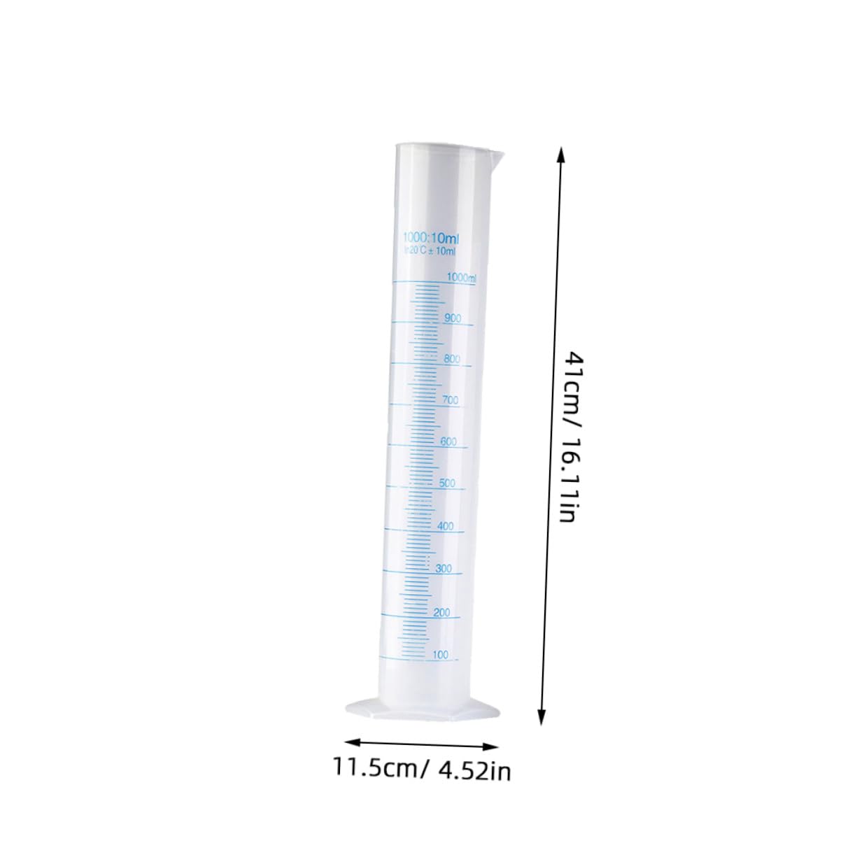 FOMIYES Praktischer Messbecher 5-Teiliges Messzylinder-Set Kunststoff - 50 Ml / 100 Ml / 250 Ml / 500 Ml / 1000 Ml Messzylinder Sicherheitszylinder für Labor Messzylinder Kunststoff