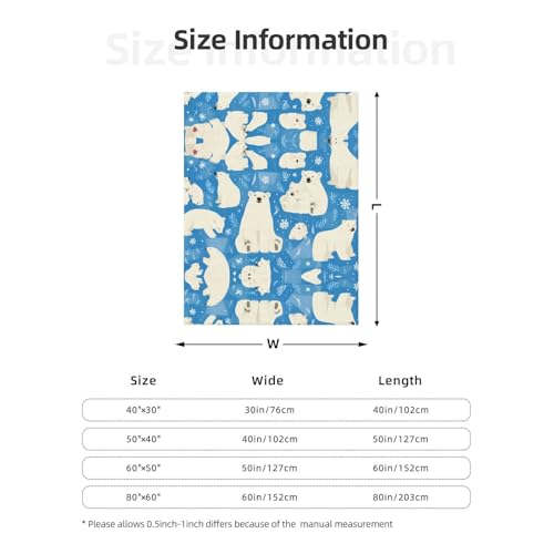 Couverture ours polaire super douce de qualité supérieure pour lit