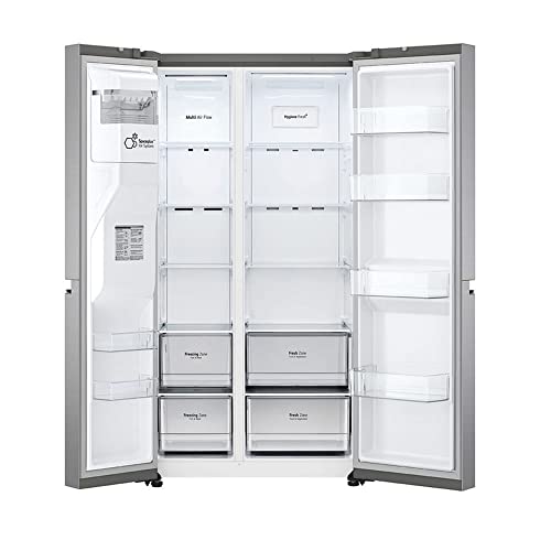 Refrigerador Smart LG Side By Side 611L Aço Escovado Uvnano 220V GC-L257SLP glide