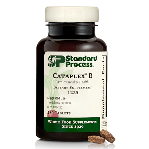 Standard Process Inc. Cataplex B - Whole Food Formula with Niacin, Vitamin B6, Thiamine, and Inositol for Heart Health, Metabolism, and Cholesterol Maintenance - 180 Tablets