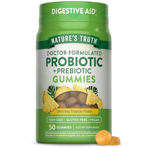 Natures Truth Probiotic Gummies for Adults | 50 Count | Vegan Non-GMO & Gluten Free Digestive Health Supplement