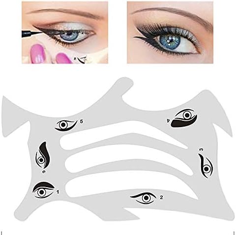 Wisdompark Professional Eyeliner Stencil 3 In 1 Smokey Eye shadow/Cat eyeliner/Eyebrow Make-up