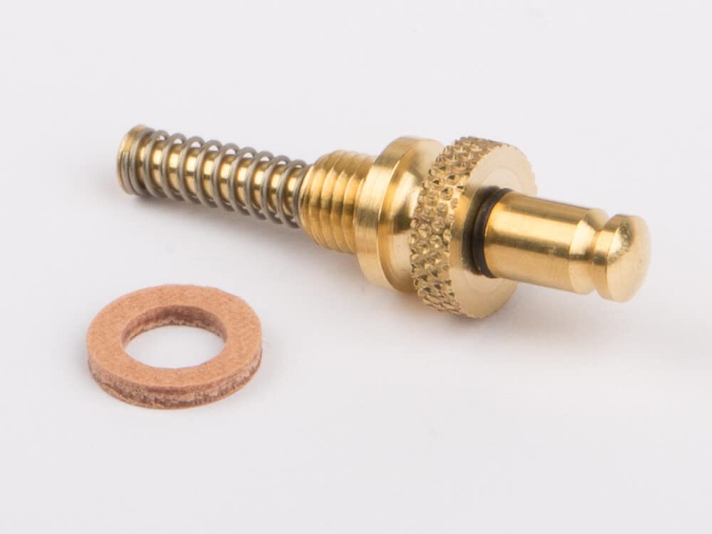 Wilesco 01514 Safety Valve, Brass, 6mm Inlet, M6 x 1.0 Outlet, Silver