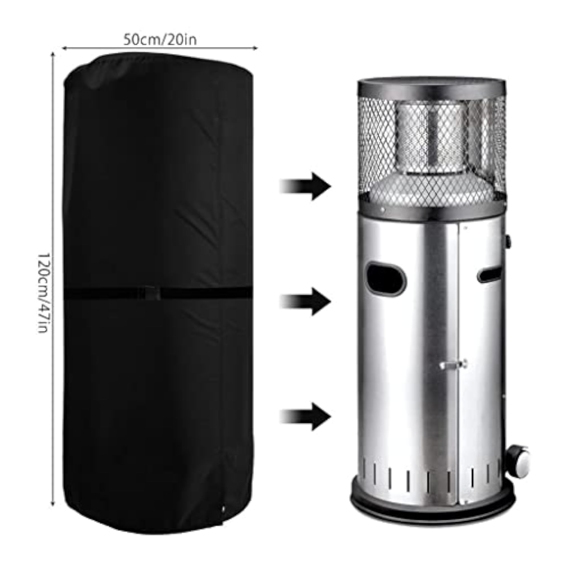 Waterproof Patio Heater Cover, 47 Inch Height