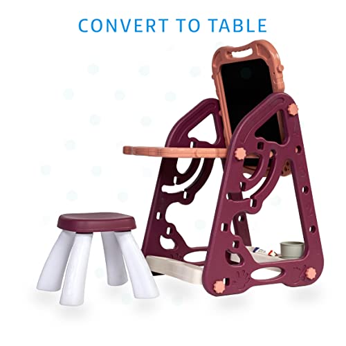 Art Easel For Kids - Magnetic Easel For Toddlers - Chalkboard Drawing Kids Art Easel - Toddler Easel For Boys & Girls Painting Drawing-Adjustable Standing Art Easel For Toddlers #TOP4