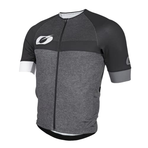 O´Neal Mountainbike Trikot Aerial Jersey Split V.23 I Fahrradshirt Herren & Damen I MX DH FR MTB Trikot I Superleichtes Jersey mit viel Bewegungsfreiheit | Schwarz Grau | Größe L