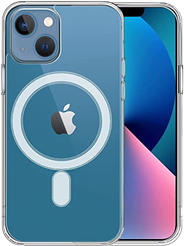 Image of MIDOS Silicone Back Cover Compatible With iPhone 14 Plus Ultra Thin Anti Fall. Anti-Scratch Transparent Cover Support Magsafe Charger For-iPhone 14 Plus (2022) 6.7