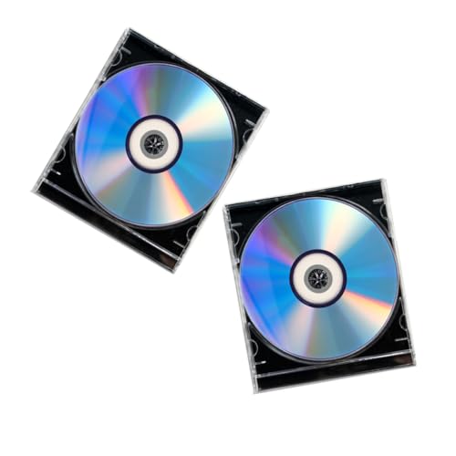 TOYZFRIENDY 2 Juegos Discos CD Grabables con Caja de Joya de Medios Registrables para Música Datos y Fotos Compatibles Mayoría de Grabadoras DVD CD Almacenamiento Seguro y Estable para Uso