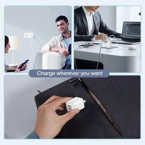 USB Charger Block, 2 Pack Dual Port USB Wall Plug 2.1A Power Adapter Charging Block for Phone 14 13 12 11 Pro Max SE XS XR X 8 7 6 Plus, Pad, Galaxy, Tablet, Android Phone - 5