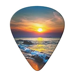 Beach and Sunset Lot de 6 médiators pour guitare acoustique, guitare électrique, basse, ukulélé – fins, moyens et épais. - Les Beatles, Paul McCartney, John Lennon, RIngo Starr, George Harrison Beach and Sunset Lot de 6 médiators pour guitare acoustique, guitare électrique, basse, ukulélé – fins, moyens et épais. – Image 3