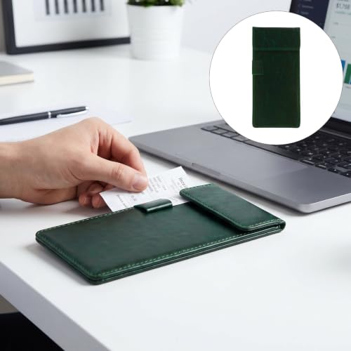 MOKKHNB Zielony Clipboard z PU Magnetyczny Organizer Paragony i Dokumenty z Wbudowanym Uchwytem Długopis Odporny Zużycie Do Podpisów Kasjera Kawiarni i Restauracji