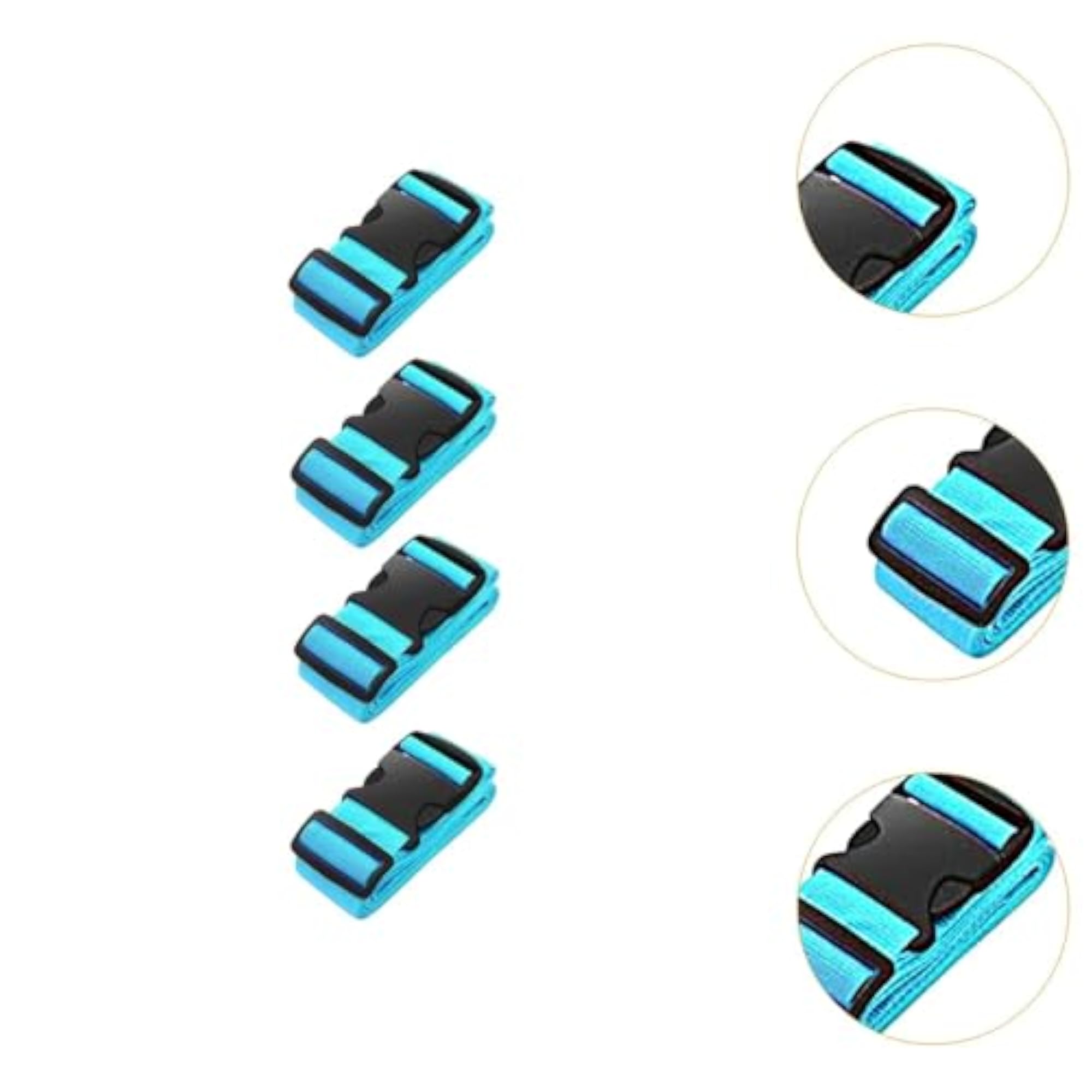 Adjustable Luggage Straps, 4Pcs Set, Blue