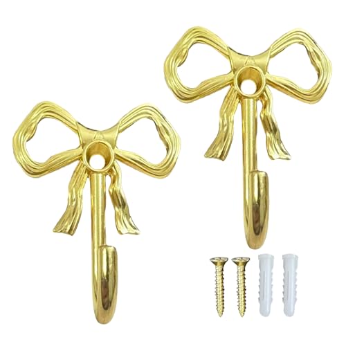 Ganchos De Lazo – 2 Piezas Decorativas Para Colgar En La Pared, 3.82 Pulgadas, Decoración Del Hogar, Percha Para Llaves, Abrigos, Dormitorios, Inquilinos, Cocina, Guardería, Sala De Estar, Estudiantes