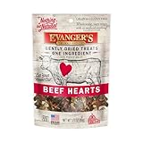 Evanger's Nothing But Natural Gently Dried Beef Hearts Dog & Cat Treats – 3.5 oz – Single-Ingredient, Grain-Free, Protein-Rich Snack for Optimal Pet Vitality