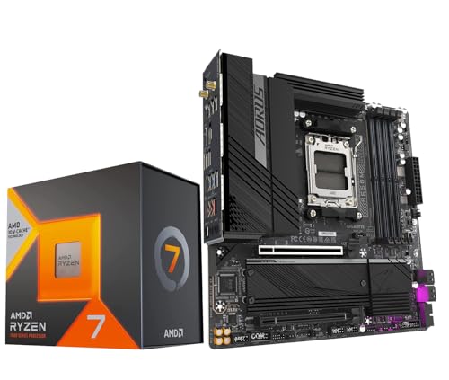 Micro Center AMD Ryzen 7 7800X3D CPU Processor Bundle with GIGABYTE B650M AORUS Elite AX Gaming...