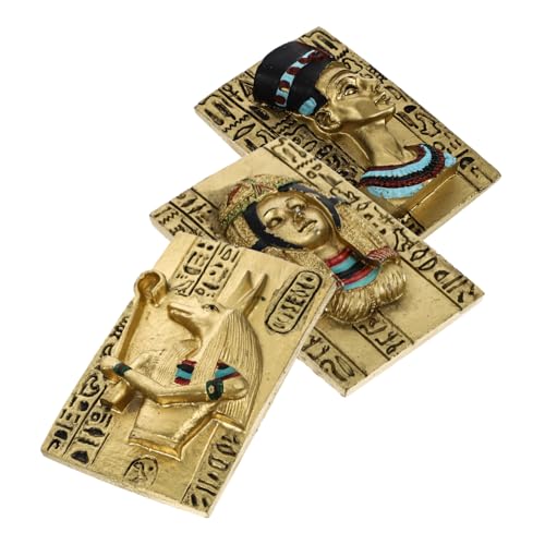 Ipetboom 3 Piezas Imán Nevera Antiguo Egipto de Magnéticas con Mitológicos Vintage Decoración para Cocina y Oficina