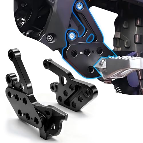 Image of CHANGCHENG CNC Aluminum Foot Pedal Brackets for Talaria Sting MX3 MX4 | Six Positions Adjustable Rest Bracket Brace Support for Talaria Sting MX3 MX4 Electric Dirt Bike Black