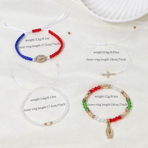 Pulseras Mexicanas Rojas de la Suerte 24 pcs miniatura 4