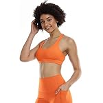 icyzone Women's Padded Strappy Workout Running Sports Bras Medium Impact - Image 4