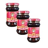 YIJIA | Salsa de Chili Crujiente 210g X 3 Botella - Un gran condimento para casi todos los platos chinos
