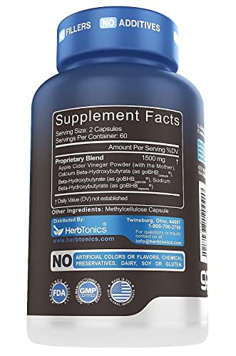 Herbtonics Apple Cider Vinegar Plus Keto With Burner + Weight Loss Pills Fat Burner For Night Time + Thermogenic Fat Burner #TOP2