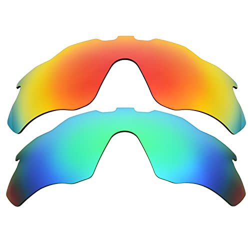 Lentilles Oakley Radar Pace rouge vert pour cyclisme et running outdoor