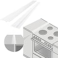 Silicone Stove Gap Covers (2PCS), 25 inch Gap Filler, Oven Counter Side Gap Guard, Heat Resistant & Easy Clean, Semi-Clear