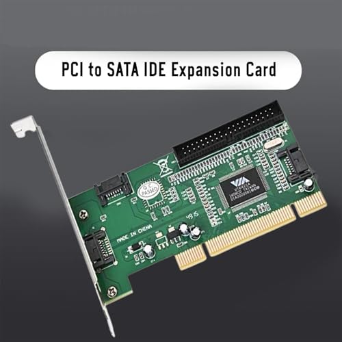Image of Atevon PCI Expansion Card with 3 SATA + 1 IDE Ports - High-Speed Adapter for Desktop PC - Supports HDD, SSD & Optical Drives - Compatible with Windows 11 /10 /8 /7
