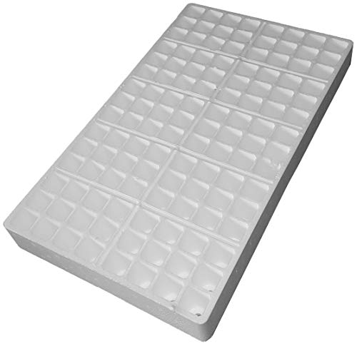 Seminiere Vassoi in Polistirolo Bianco per la Semina delle Piante da Orto e Fiori (120 Fori)