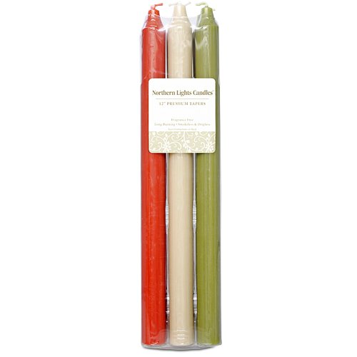 Buy Northern Lights Candles Premium Taper 6Piece Banded Candles, 12