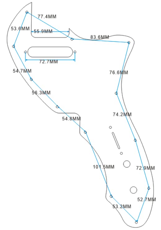 For Fit Fender Telecaster Thinline/Tele 69 Style Guitar Pickguard (4 Ply Brown Tortoise)