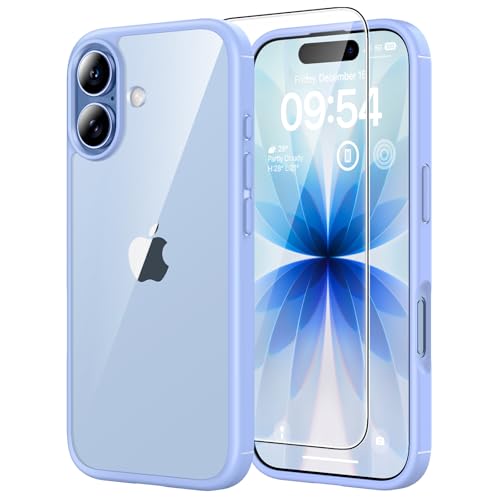 Image of TAURI for iPhone 17 Case, with Screen Protector, Star Blue | Full Camera Protection, Anti-Yellowing Military-Grade Protection Shockproof Slim Phone Case for iPhone 17