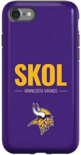 Skinit Pro Phone Case Compatible with iPhone SE (2nd & 3rd Gen) - Officially Licensed NFL Minnesota Vikings Double Vision Design