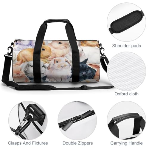 Duffel bag lapins mignons 45cm résistant pour la randonnée - 5