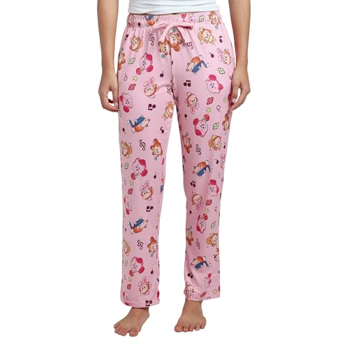 Kirby Pink Adult Womens Sleep Pants - Cozy Nightwear for Gamers- XXL