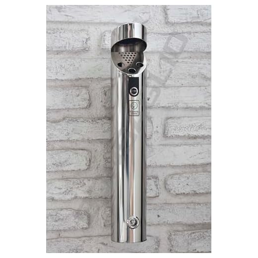 Posacenere da esterno o interno da muro in acciaio inox anti corrosione (LA FATTURA DEVE ESSERE CHIESTA AL MOMENTO DELL'ORDINE - INVIARE DATI) - NON SI ACCETTANO ORDINI CON PAGAMENTO: SPLIT PAYMENT