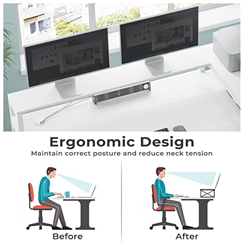 Sedeta White Computer Desk, 59'' L Shaped Desk, Computer Desk With Legal/Letter/A4 File Drawers, Headphone Hook, Monitor Shelf And Led Lights #TOP5