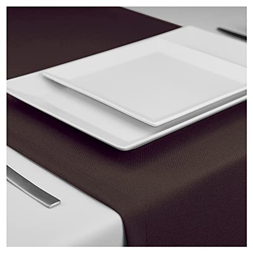 Linge de table de qualité supérieure StoffTex nappe chocolat pour salle à manger - 8