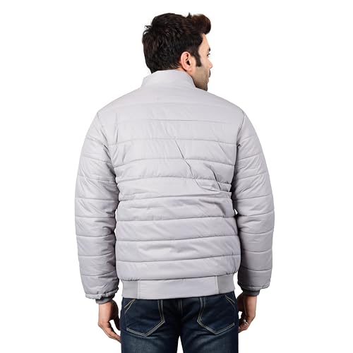 Image of SPANCO Men Jacket in HD Material with Straight Strip Design (Length : Short) (Inner Filling : Fiber) (Model : Goldiamond)