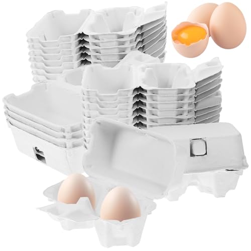 Cartones de papel para huevos reutilizables: 50 unidades de pulpa de 3x4 para hogar