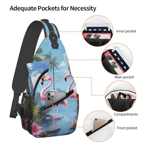 Bolso bandolera unisex tipo sling negro para viaje miniatura 3