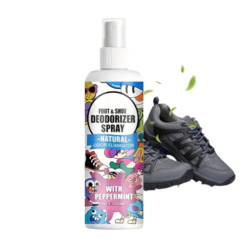 Spray refrescante para el olor de los pies: desodorante para zapatos, niebla de eliminación de olores de acción rápida y duradera | Fórmula refrescante antiolor, diseño en aerosol fácil de usar para z