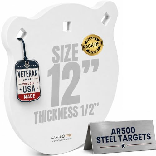 AR500 Steel Targets for Shooting Ranges, 12" Gong Target, 1/2" Thick