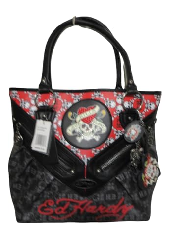 Bolso Tote Ed Hardy Rosa Blanco con Charm miniatura 2